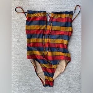 Madewell Second Wave Ruffled Drawstring One Piece